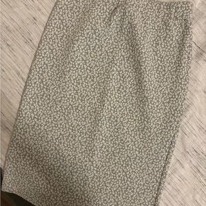 Loft Leopard Print Pencil Skirt